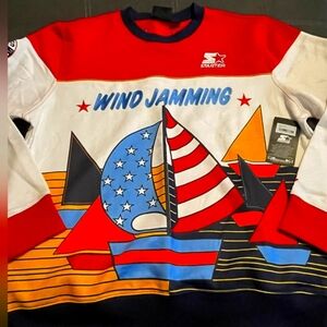 Nwt starter vintage wind jamming sailing north American yacht club crewneck